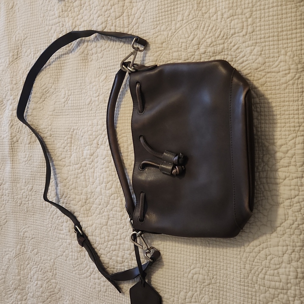Madewell cross body taupe gray